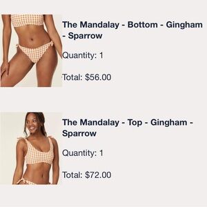 Andie The Mandalay Swimsuit in Gingham Sparrow